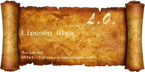 Lipcsey Olga névjegykártya